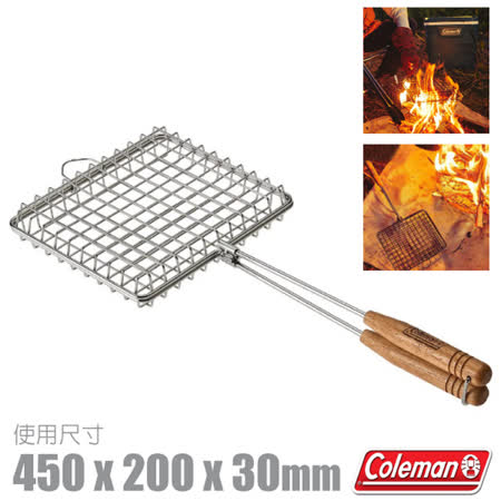 【Coleman 】不锈钢网状双合烤盘/烤肉架.烤鱼架烤盘_CM-37304✿30E010